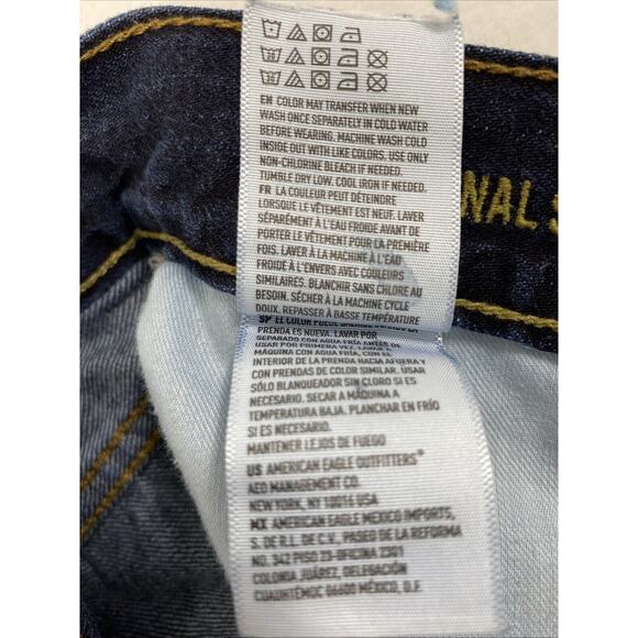 American Eagle Jeans Mens 26 x 26 Original Straight Dark Wash Denim‎ - Picture 6 of 12